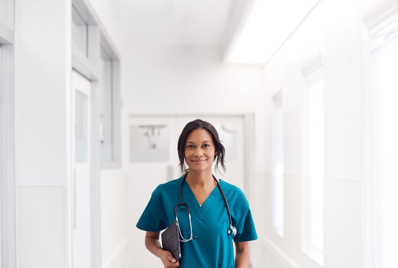 Nurse working in a hospital