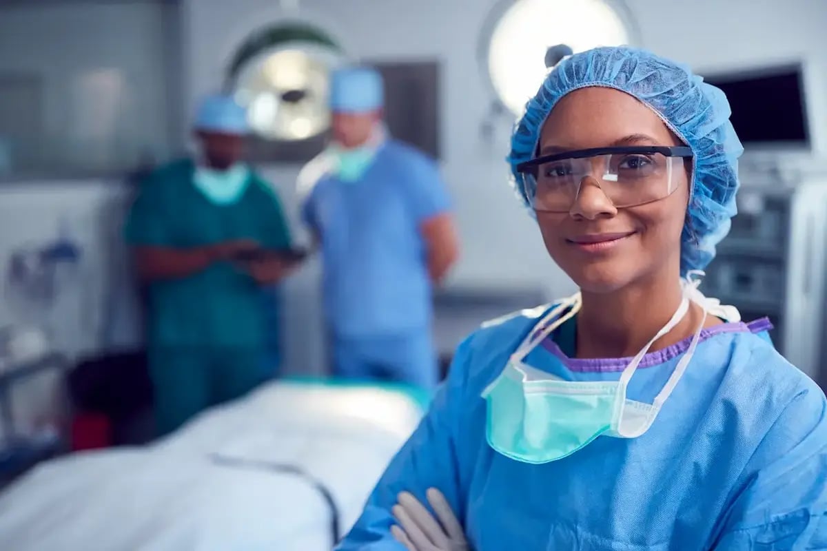 CVOR RN smiling while in the operating room