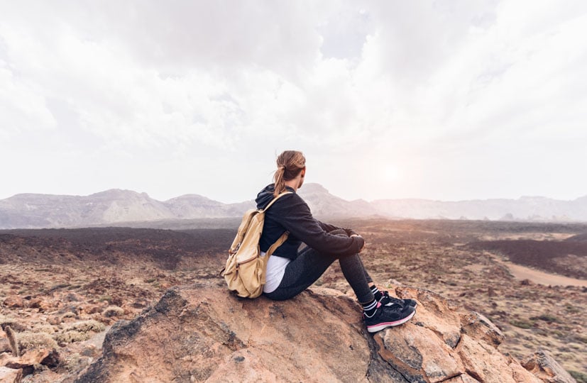 Travel nurse exploring the desert