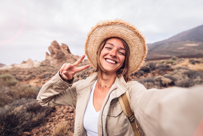 Travel nurse exploring the desert