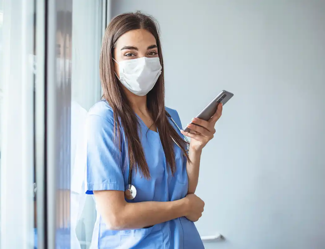 Nurse viewing open job opportunities in the Mobilize app