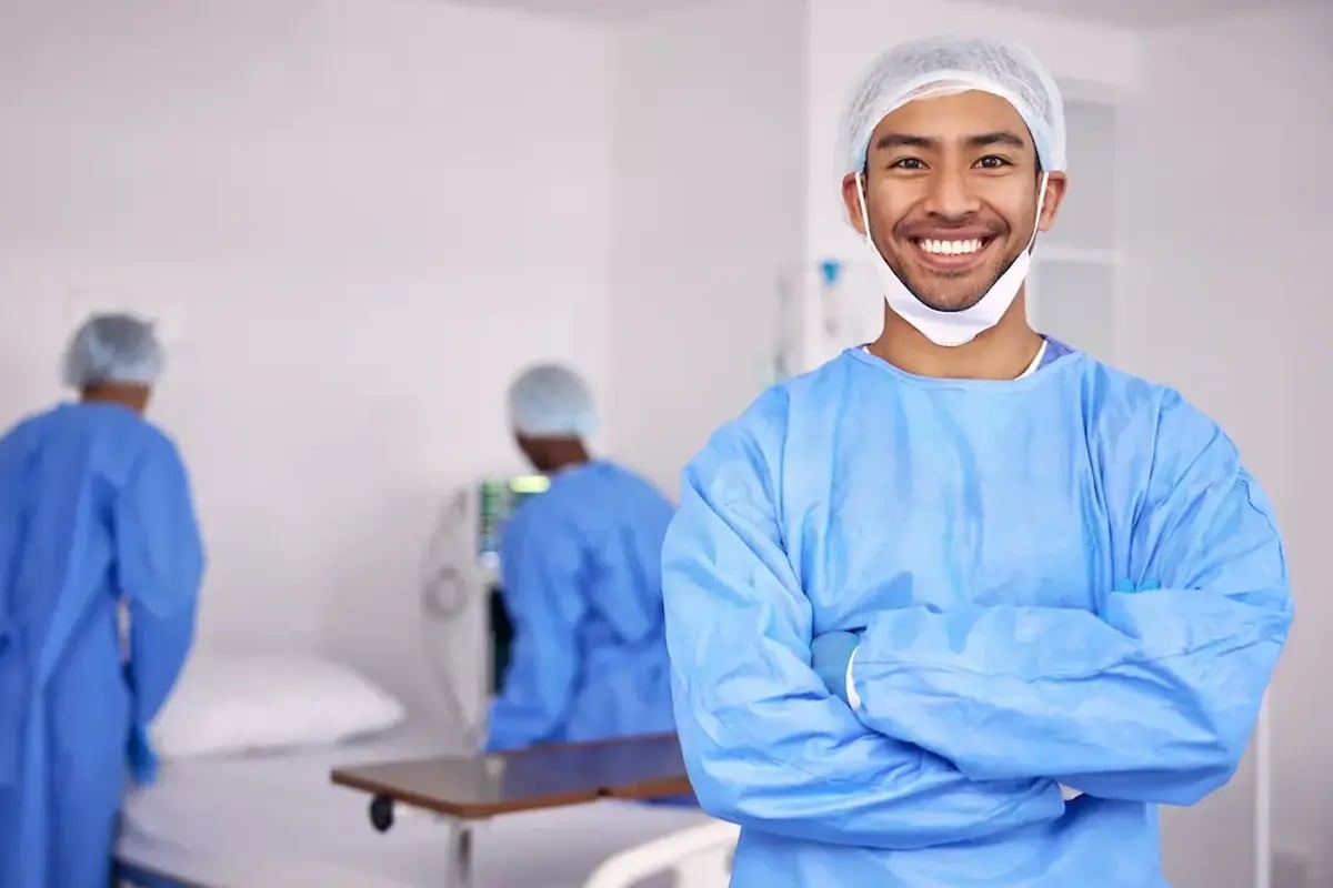 ICU RN smiling and crossing her arms ICU RN smiling and crossing her arms