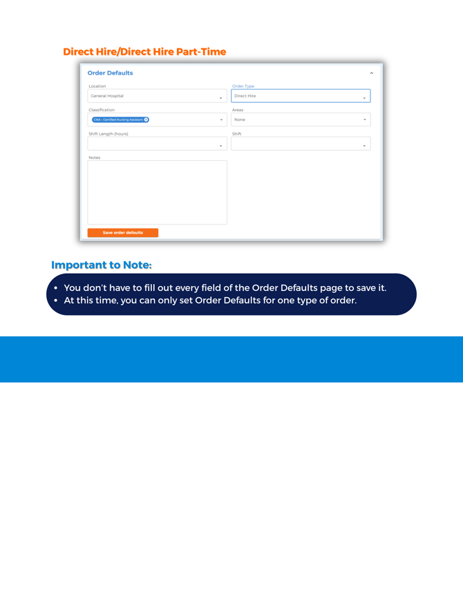 How to Set Order Defaults 2