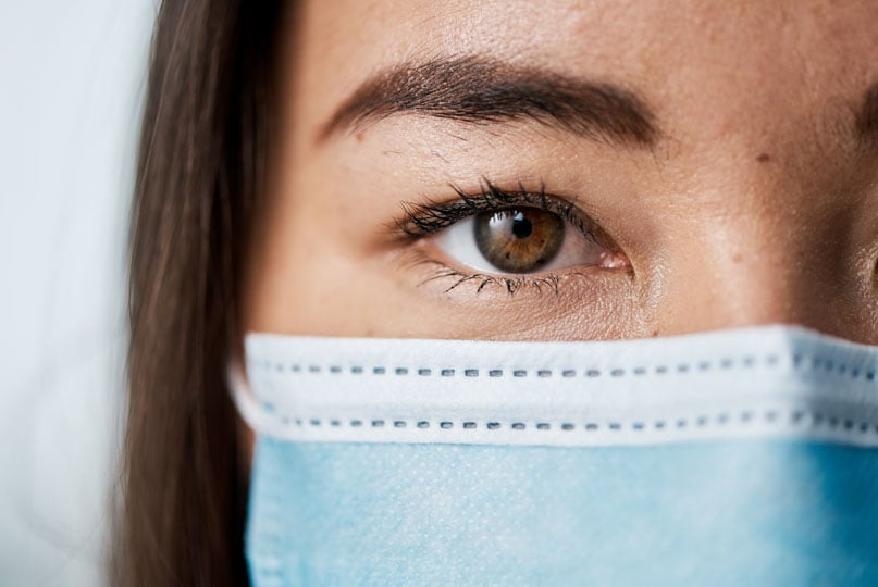 Close up of a per diem nurse's face