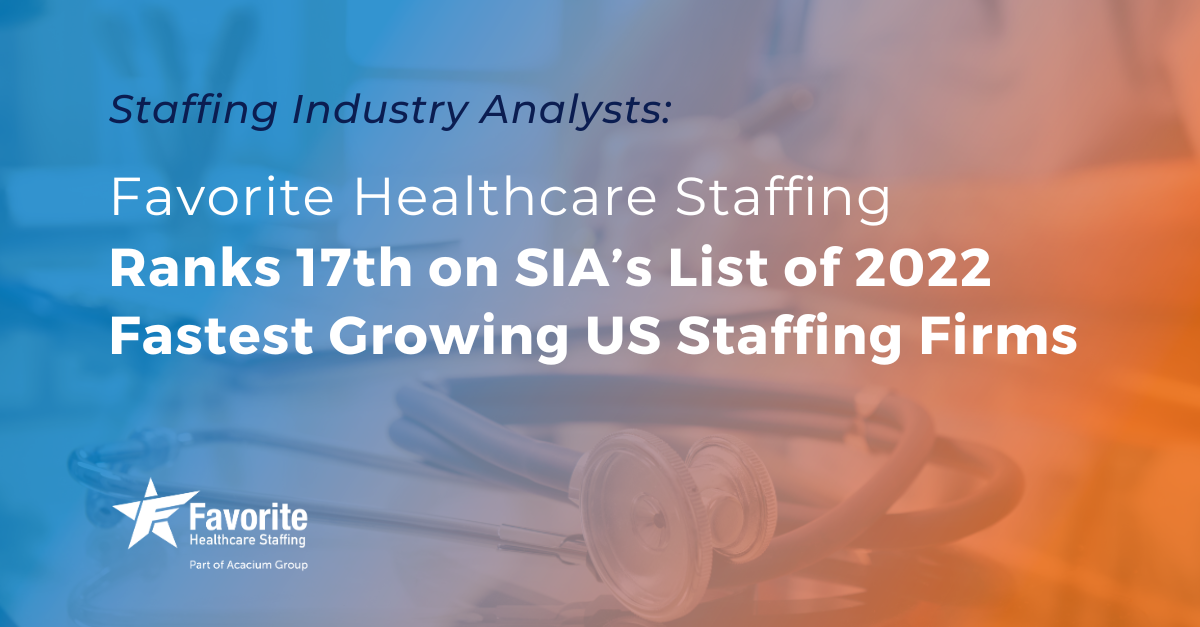 Favorite Ranks 17th on SIA’s list of 2022 Fastest Growing US Staffing Firms