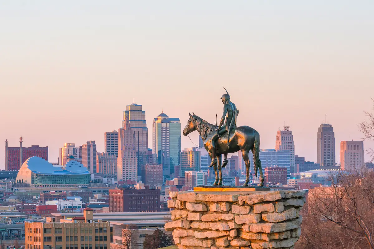 The skyline of Kansas City, Missouri