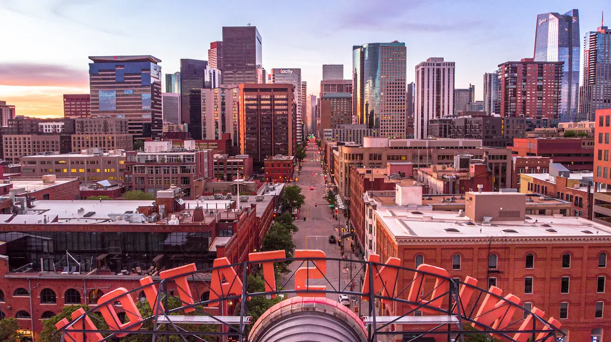 a view of the city of Denver, Colorado