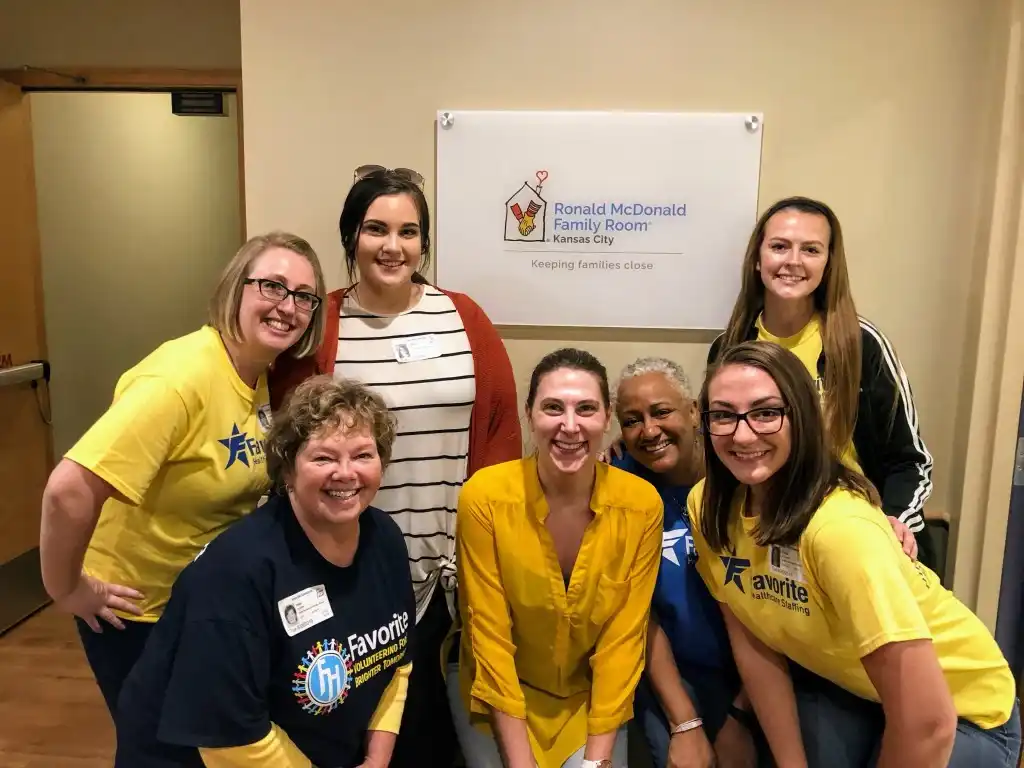 Favorite employees volunteering at the Ronald McDonald Family Room